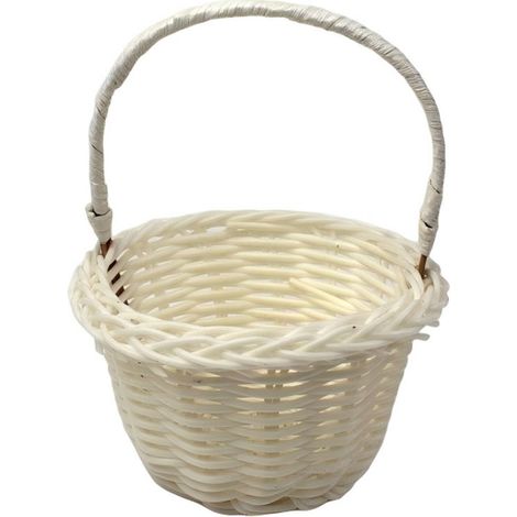 Runder Weidenkorb – Aus Polypropylen – Geflochtener Korb – Brotkorb – Lebensmittelkorb – Braun – 10 x 10 x 6 cm (1/5)