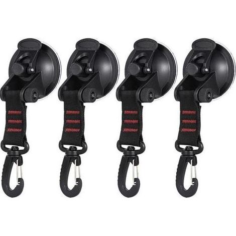 4 Pièces Ancre à Ventouse,Ventouse Crochet, Crochets de Fixation en Camping,Crochet de Fixation de Ventouse Auvent pour Tentes Latéral de Voiture Accessoire de Camping (1/4)