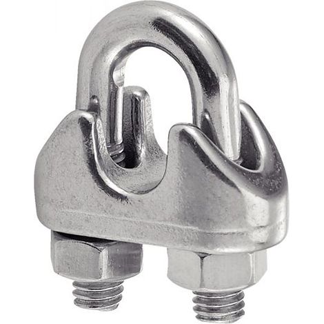 Serre câble à étrier - Inox A4 ØCâble 12mm - M8 - Unité