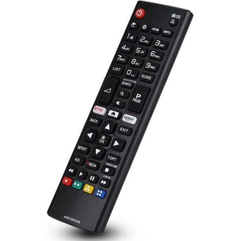 Télécommande - LG - AKB75095308 - Compatible avec TV LCD - Contrôle jusqu\'à 10m - Noir (1/4)