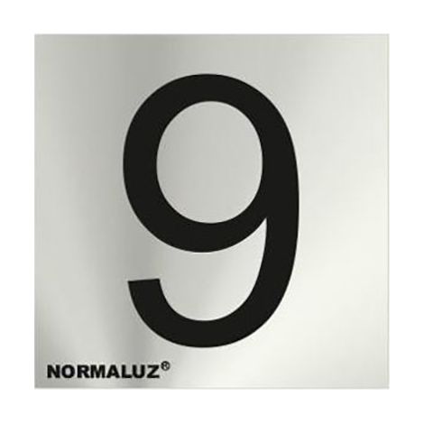 Plaque numéro 9 en acier inoxydable adhésif 5cm rd717179 (1/2)