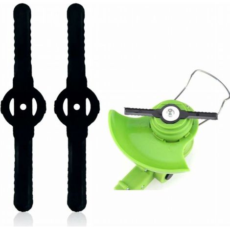 50 Pièces Lames de Rechange en Plastique, Lames pour Coupe Bordure, Lame Tondeuse, Lames de Rechange Compatible pour Coupe Bordure sans Fil (1/5)