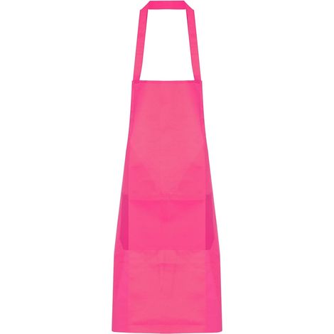 Delantal de artista impermeable de poliéster rosa, con 2 bolsillos, para usar en casa, en restaurantes, talleres de cerámica, jardines y barbacoas.
