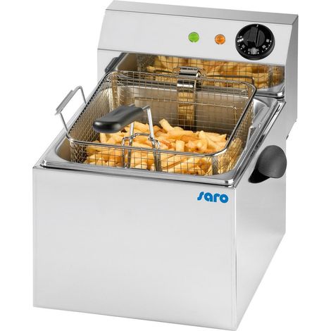 Friteuse - 6L - Température 0/+180°C - Cuve amovible - Thermostat sécurité - Saro