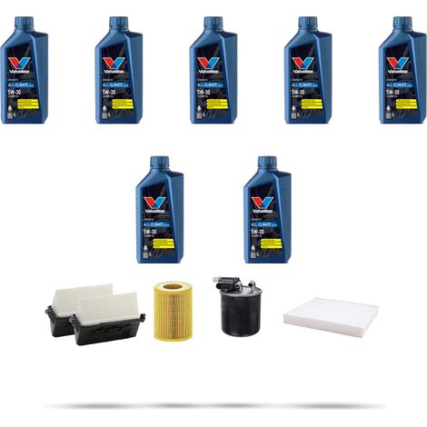Kit tagliando 4 FILTRI e 7L OLIO compatibile con Mercedes Classe M (W166) 350 Cdi 190kw Dal 2011