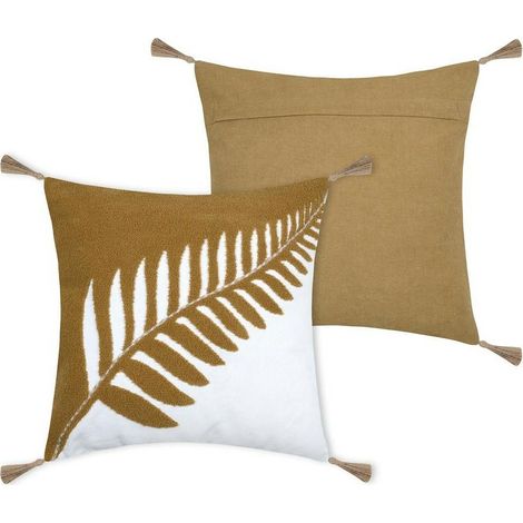 Cuscino ALOHA 40x40 con nappa a forma di foglia di felce