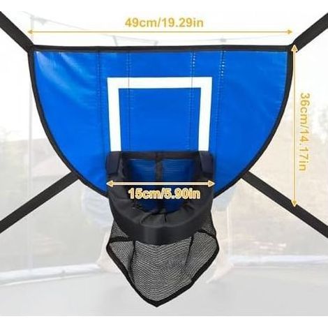 Panier de Basket pour Trampoline Enfant – Jeu Sportif Ludique avec 2 Ballons et Pompe Accessoires Sécurisés Idéal Cadeau Extérieur ou Intérieur - (1/5)