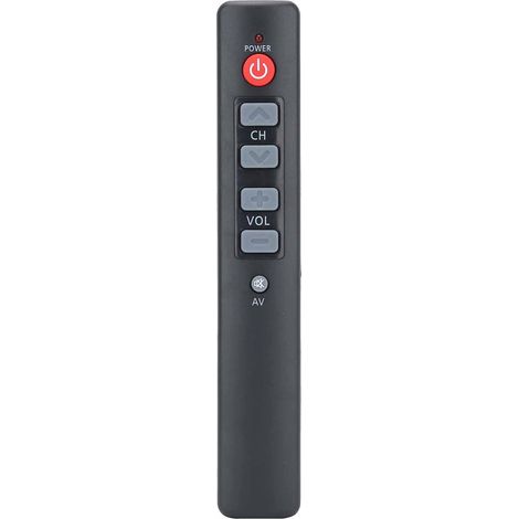 Télécommande intelligente à 6 gros boutons pour TV, décodeur, lecteur DVD, DVB, chaîne hi-fi et magnétoscope (grise) (1/5)