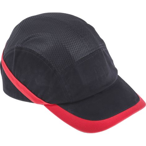 Rs Pro – Casquette de protection norme EN 812 – Ajustable 52-65cm – Matériau ABS et coton – Couleur noire – Certifié CE
