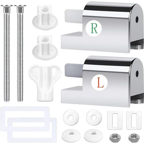 Kit De Fixation Abattant WC Universel - Métal Siège De Toilette Accessoires De Remplacement Pour Installer et Fixer Les Sièges (1/5)