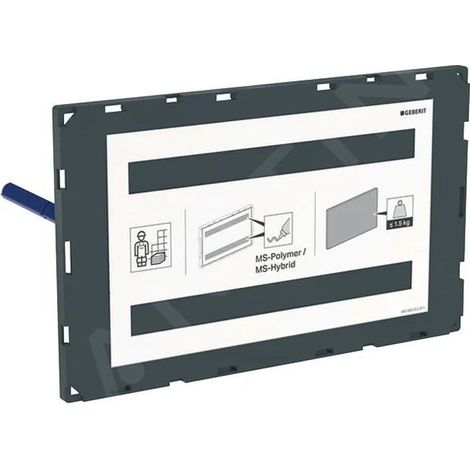Geberit – Plaque de recouvrement pour réservoirs de chasse encastrée Sigma – Pour épaisseur de carrelage 4–20 mm – Montage à fleur de paroi (1/3)