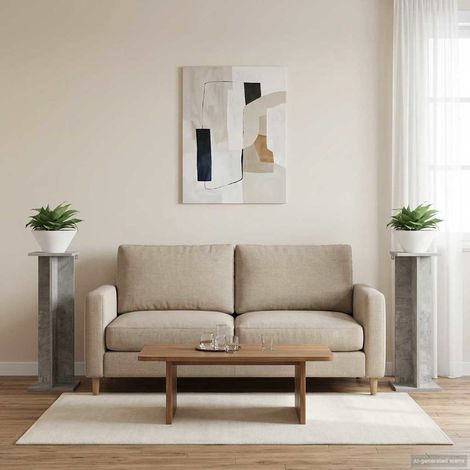 vidaXL Supporto per piante 2 pcs Grigio Cemento 25 x 25,5 x 80,5