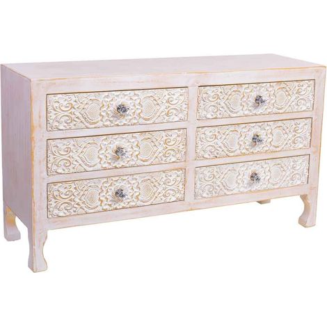 Comoda de madera de 6 cajones 91x28,5x51,5 (1/5)