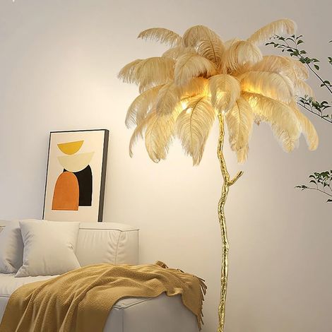 Lampes De Plancher En Plume D'autruche Lampe Créative Moderne (1/5)