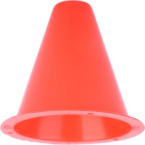 Lot de 10 cônes d’entraînement rouges en plastique – barrières et marqueurs pour exercices de football et parcours (1/5)