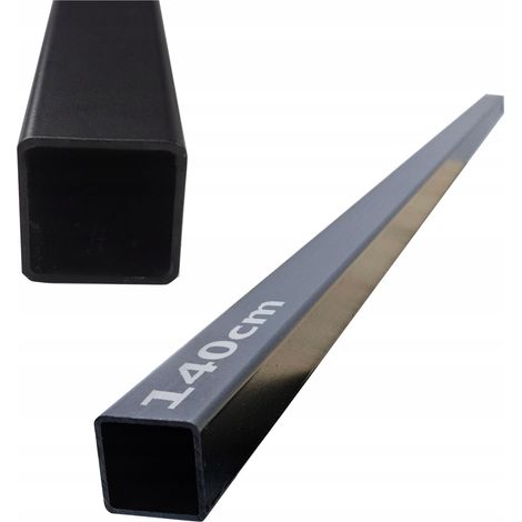 Profil en acier - 140 cm - 25 x 25 mm - Noir - Résistant et esthétique - Idéal pour garde-corps