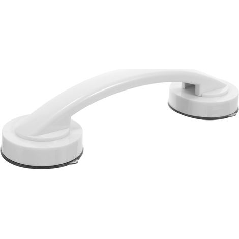 Barre d'appui à ventouse, plastique, blanc, antidérapante (1/5)