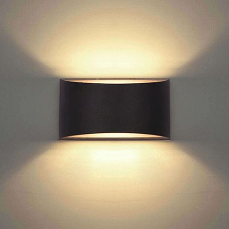 Applique murale d'intérieur noir 7W – Aluminium – Intensité variable – Lumière blanche chaude 3000K – Pour salon et chambre (1/5)