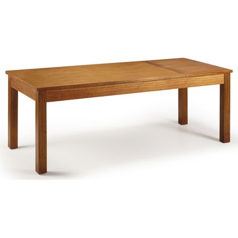Table de repas rectangulaire extensible en bois massif de Mindy Orka 160-220cm (1/4)