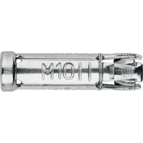 Index – Cheville à ailettes en acier zingué M8 x 50 Ø14 – Pour charges lourdes – Boîte de 50 – Fixation béton armé