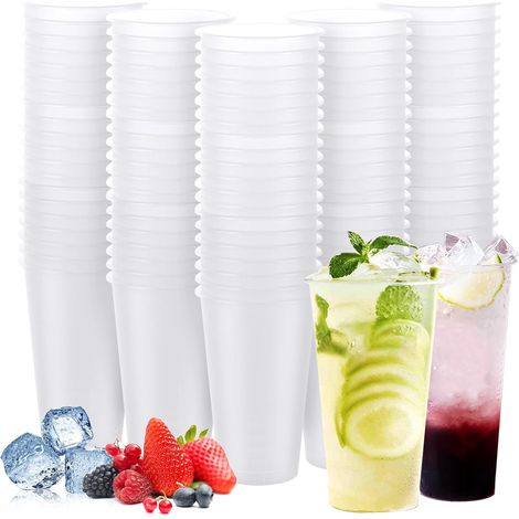 Lot de 50 Gobelet, 50cl, Plastique, PP, Transparent, Fête, Mariage