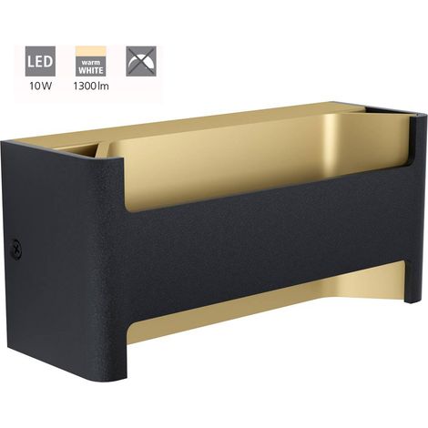 Applique Moderna Feloniche Alluminio Nero Luce Led Integrato 10W (1/5)