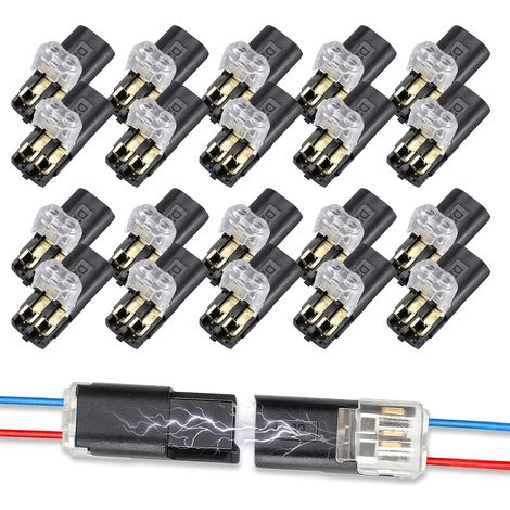 20 conectores de cable de bajo voltaje, conectores de dos pines, conectores de 2 pines (1/5)