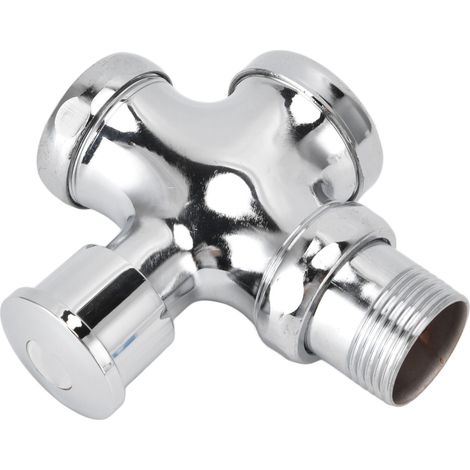 (DN20 DN25) Bouton poussoir pour chasse d'eau de toilettes, robinet de chasse manuel pour WC, valve à temporisation pour cuvette, robinet de rinçage à poussoir 4 voies (1/5)