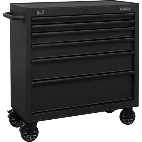 Sealey AP3606BE Superline PRO Black Edition Rollcab with 6 Soft Close Drawers 915mm (1/5)