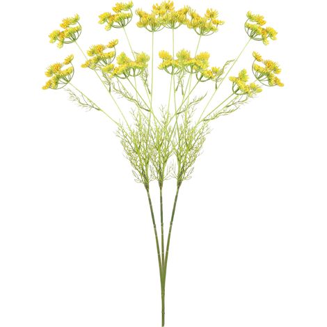 Fleurs Artificielles Lace Fleur 3 pièces Yellow 5-Têtes Décor Bambou Eau Fleurs Décoration Maison (1/5)