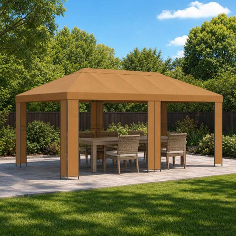 vidaXL Abri de jardin 6 x 3 m Beige Polyester et Acier 190 (1/5)
