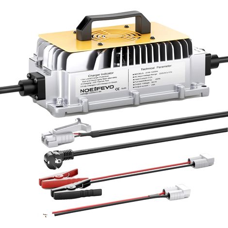 Chargeur de batterie lithium, sortie 58,4V, protections de sécurité, UE (1/5)