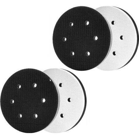 4 PièCes 150mm Tampon de Ponçage Souple ,Interface mousse souple doux pour plateau de ponçage et polissage, Protection contre le bruit( 8 trous) (1/4)