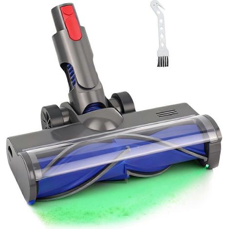 Upgrade aspirateur tête pour Roborock H6 H7 Quick-Release V Shape Turbo poils tête lumière LED pour Hard FloorsTile Wood (1/5)