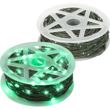 Jiubiaz LED Lichterkette 30M 300 LED Kupferdraht Grün Beleuchtung Bunte Lichter Led Lichter mit Stecker 10 Modi Aussen Innen Dekoration Draußen Wasserdicht für Garten,Party, Weihnachten