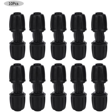 DEESSE SHOP-10 pièces connecteur d'eau droit raccord d'irrigation goutte à goutte de jardin pour tuyau PE 16mm (1/5)