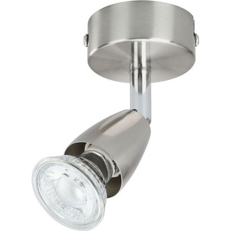 Punto luce da parete a LED GU10 3W 230 lumen Acciaio spazzolato - Profilo