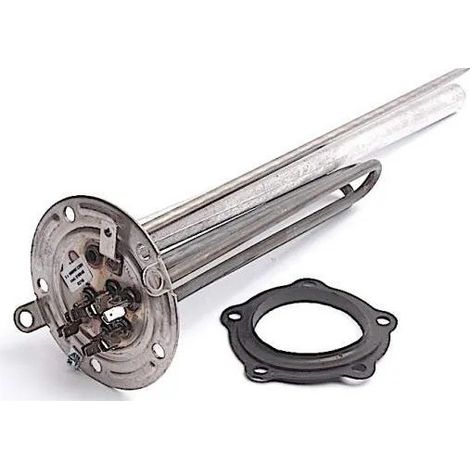 Ariston Group – Résistance blindée 3000W 380V – 5 trous – Pour chauffe-eau électrique – Longueur 490mm – Diamètre 210mm – Filetage métrique pas standard