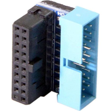 USB 3.0 Extension Adapter 20 Pin Male to Female Angled 90 Degree (1/5)