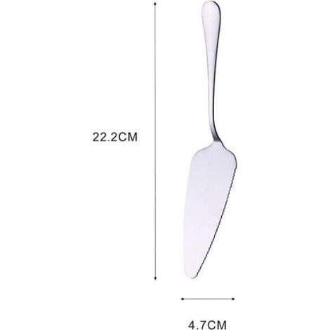 Couteau à gâteau - Argent - Pelle à gâteau - Serveur à fromage - Ustensile de cuisine - Art de la table