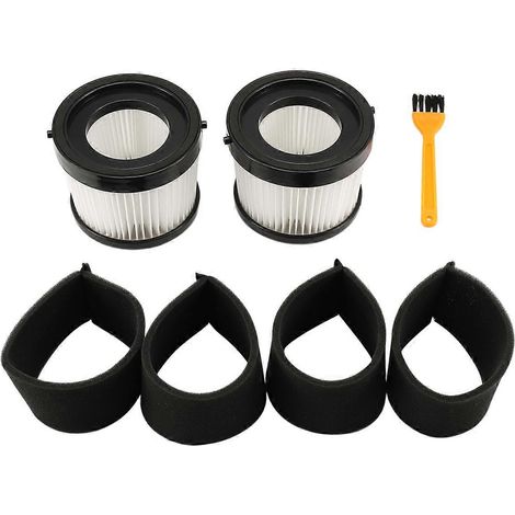 Lot de 2 filtres HEPA DCV5011H pour aspirateur à main sans fil DCV501HB, avec 4 filtres à manchon en mousse et 1 brosse