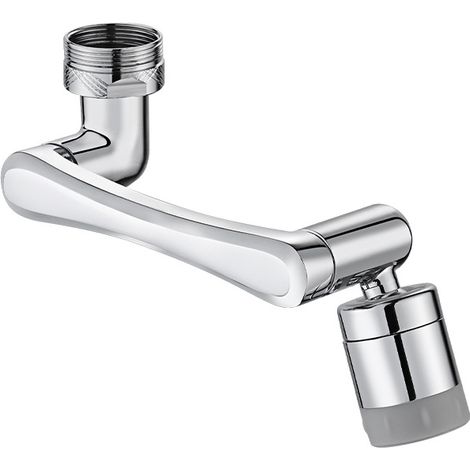 Boquilla rociadora de agua para cocina, grifo aireador de cobre giratorio de 1440°, extensor de aire y protector contra salpicaduras. (1/5)