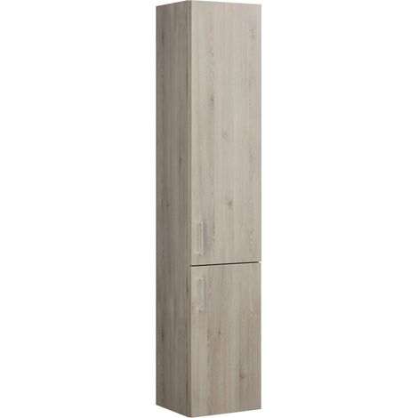 Armoire haute Burg Eqio mélamine 1760x350x320mm Chêne D.Flanelle GRP95