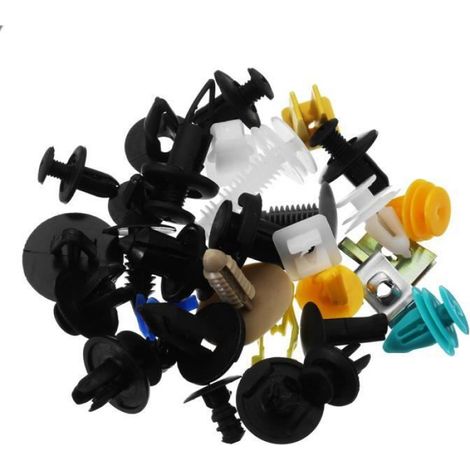 Rivet Plastique - Fixation Clip Automobile Pour Pare-chocs Pare-boue Porte - 500 Pièces (1/4)