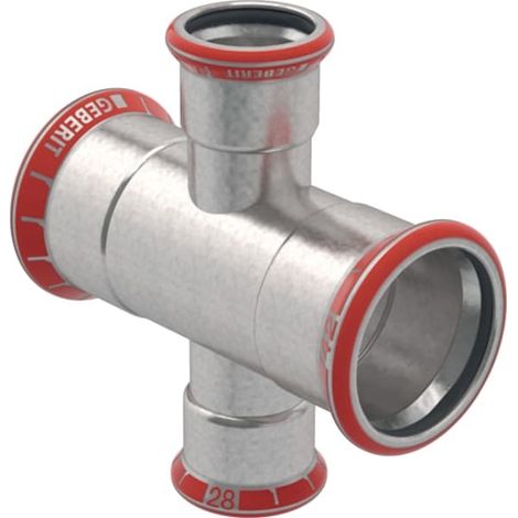 Geberit Mapress C-Stahl Kreuzstück reduziert, DN 40 / 25, 21121 (1/5)