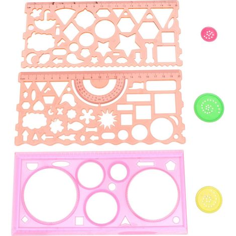 ibasenice Kit de dessin créatif 3 pièces : règles géométriques en (1/5)