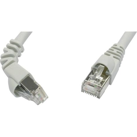 Telegärtner 100008487 RJ45 Câble réseau, câble patch CAT 6a S/FTP 3.00 m gris ignifuge, avec cliquet d'encastrement 1 pc(s) Q010711 (1/3)