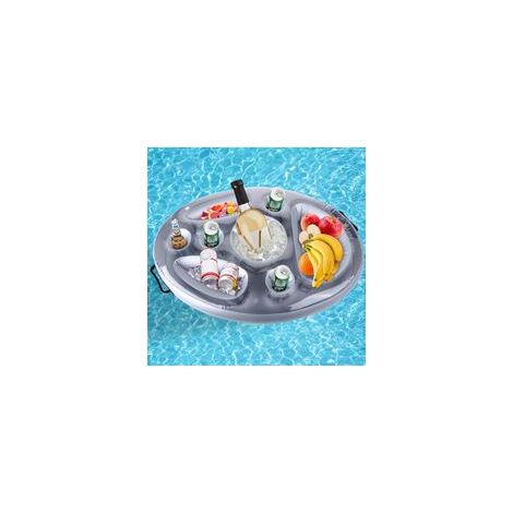 Porte-gobelet flottant grande capacité – 8 emplacements pour boissons et collations – PVC durable et réutilisable – Pour piscine, plage et spa (1/5)