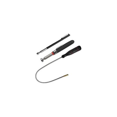 3 Pcs Aimant Telescopique,Magnétiques Télescopiques,60CM Outil de Ramassage Magnétique Flexible Tige Récupérateur Aimantée pour Ramasser de Petites Pièces,Objets Métalliques