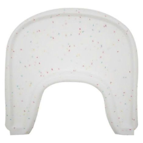 Vassoio per seggiolone Stokke in rosa baby per pasti organizzati e piacevoli con sottobicchiere in silicone bianco (1/5)